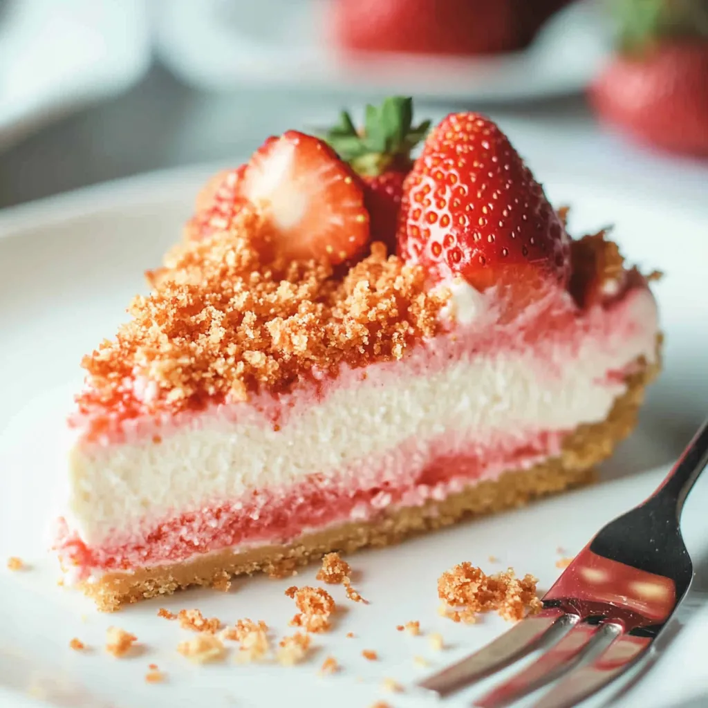 Delicious Strawberry Crunch Cheesecake Recipe