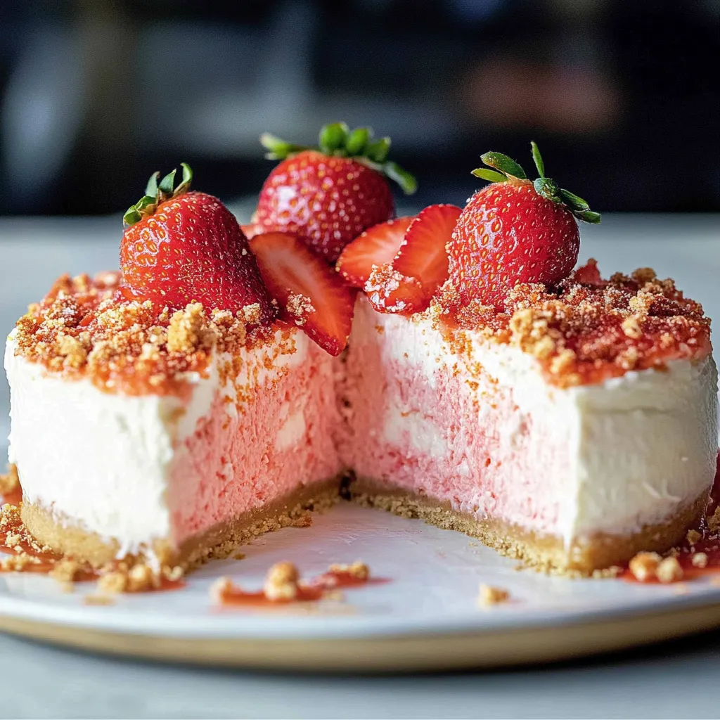 Easy Strawberry Crunch Cheesecake Recipe