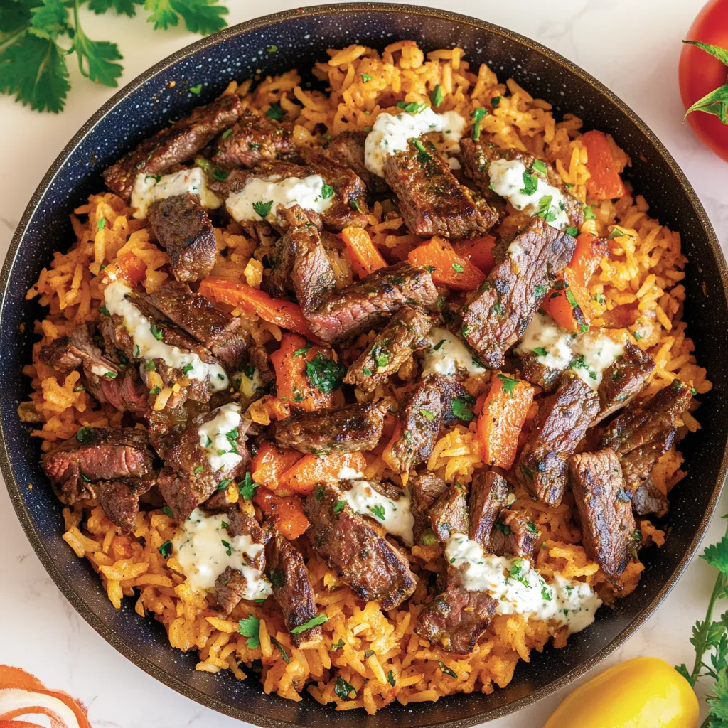 Easy Steak & Queso Rice Recipe