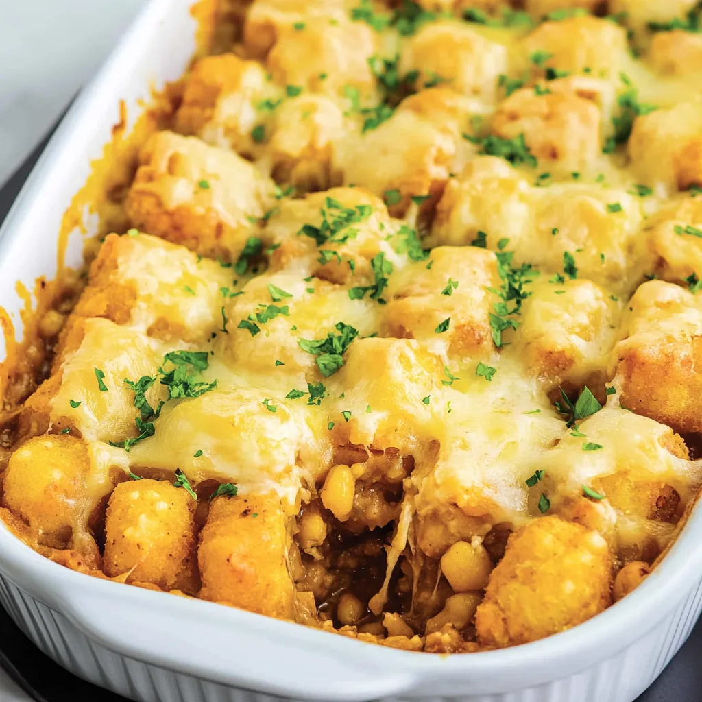 Homemade Shepherd's Pie Tater Tot Casserole Recipe