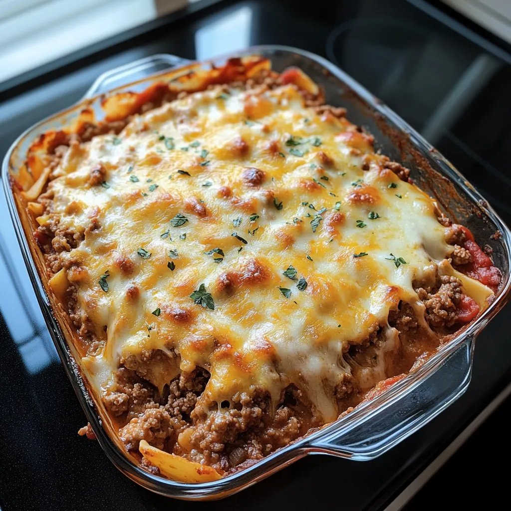 Easy Grandmother's Classic Ground Beef Casserole Recipe