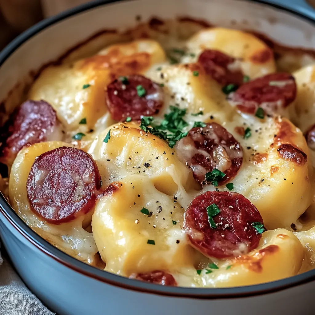 Homemade Crockpot Pierogi Casserole with Kielbasa Recipe