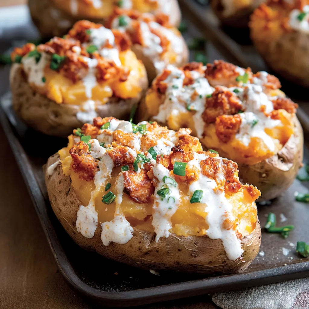 Crack Chicken Stuffed Baked Potatoes