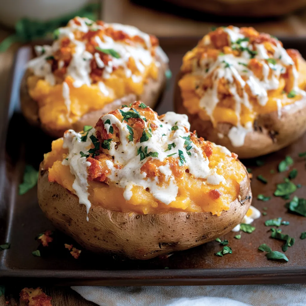 Delicious Crack Chicken Stuffed Baked Potatoes Recipe