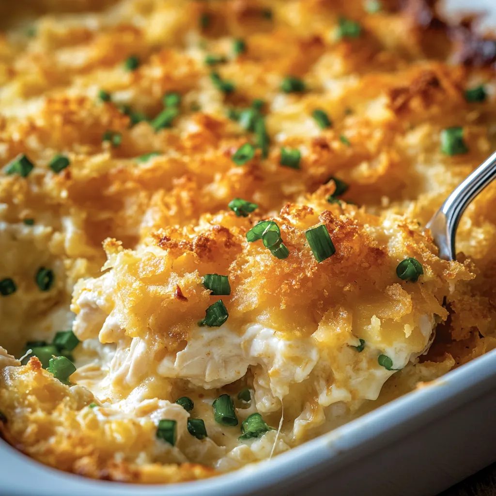 Easy Chicken Hashbrown Casserole Recipe