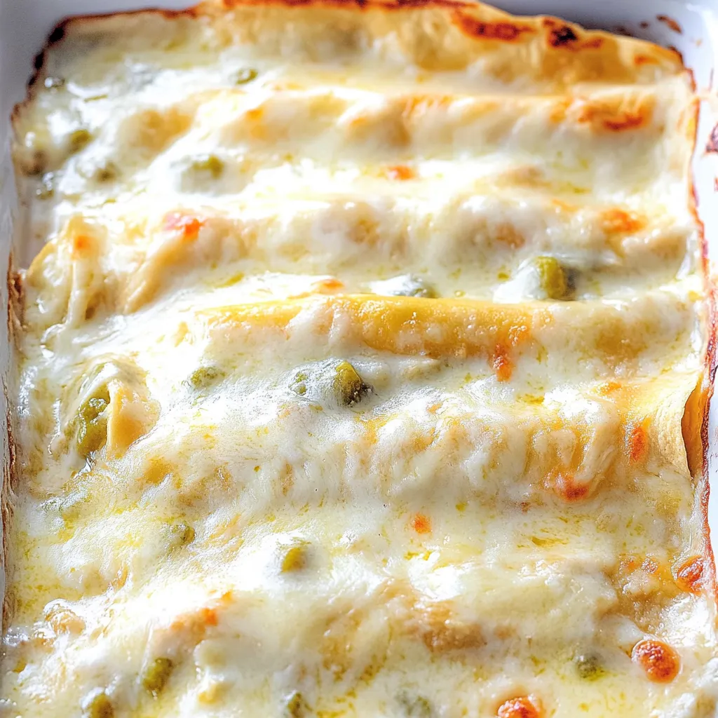 Creamy White Chicken Enchiladas Recipe