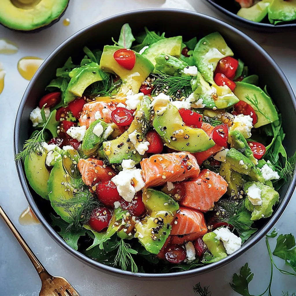 Homemade Avocado Smoked Salmon Salad Recipe