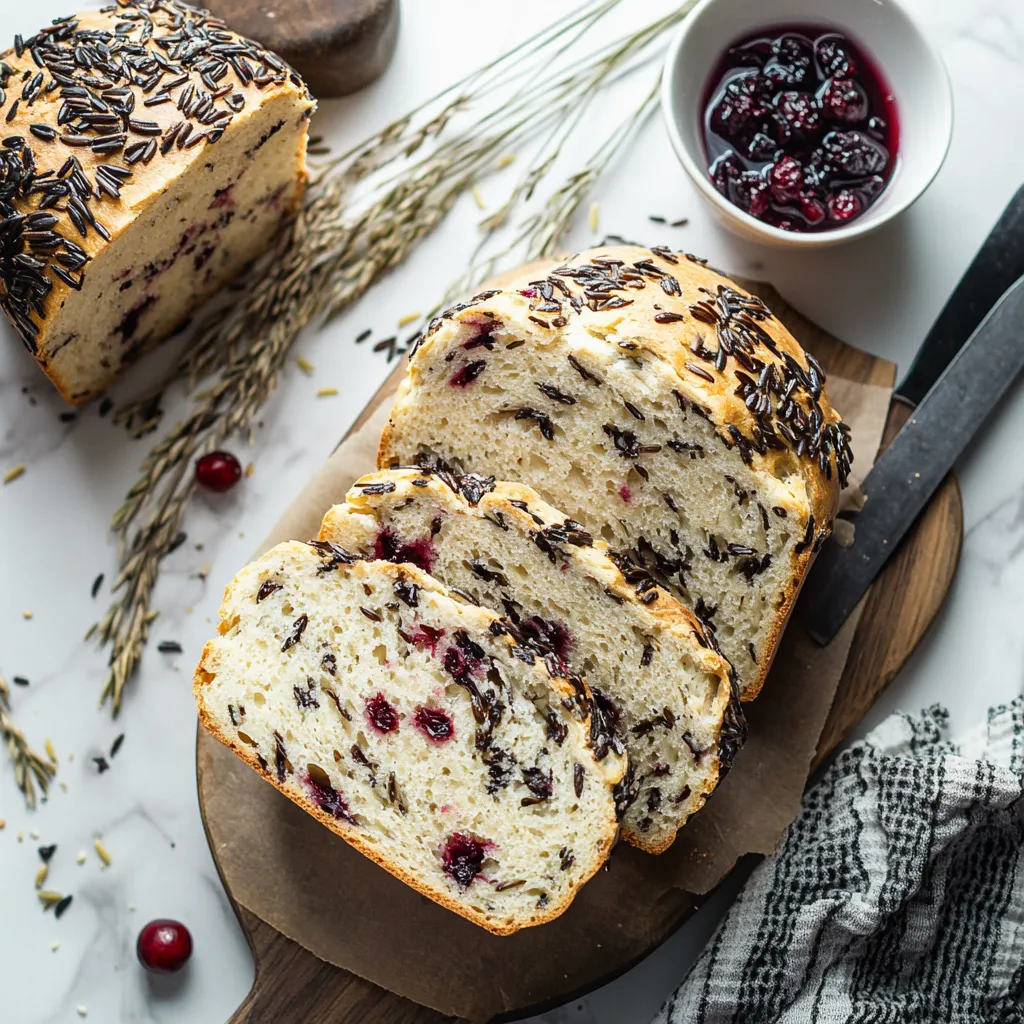 Homemade No-Knead Cranberry Wild Rice Bread Recipe