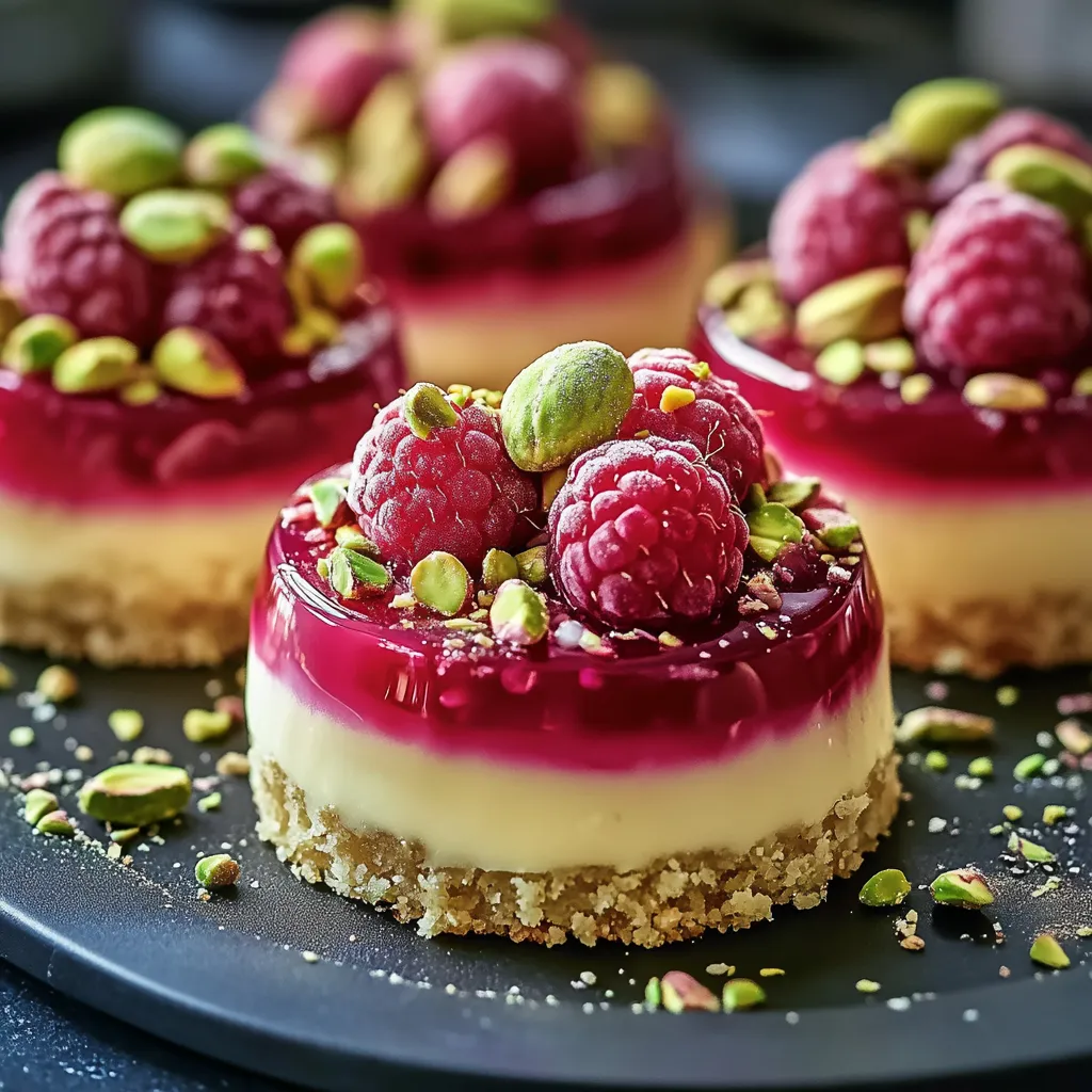 Easy Pistachio & Raspberry Cheesecake Domes Recipe