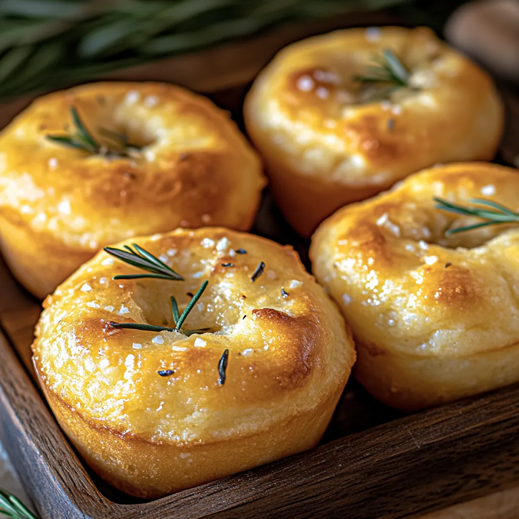 Easy Golden Crust Garlic Rosemary Focaccia Muffins: A Savory Bite-Sized Delight Recipe