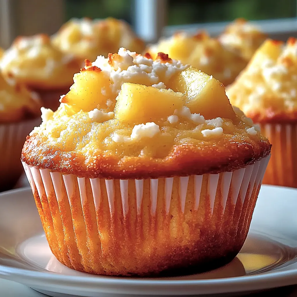 Delicious Coconut and Pineapple Cottage Cheese Muffins Recipe