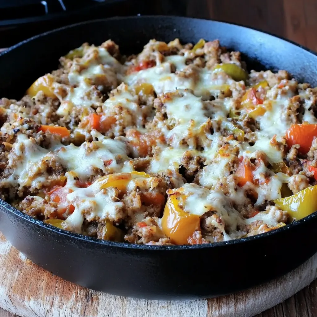 Easy One Pot Stuffed Pepper Skillet Recipe