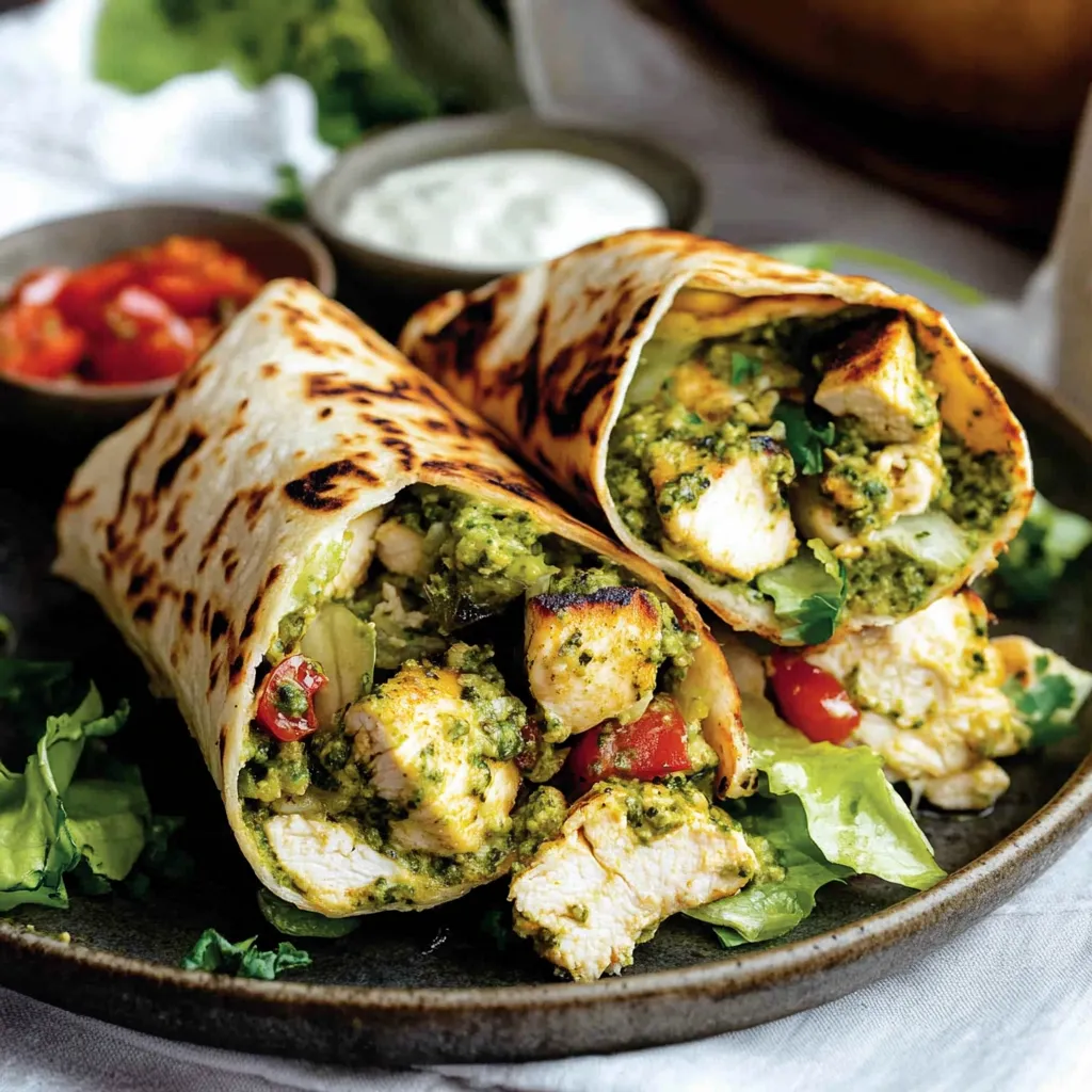 Easy Chicken Pesto Wraps Recipe
