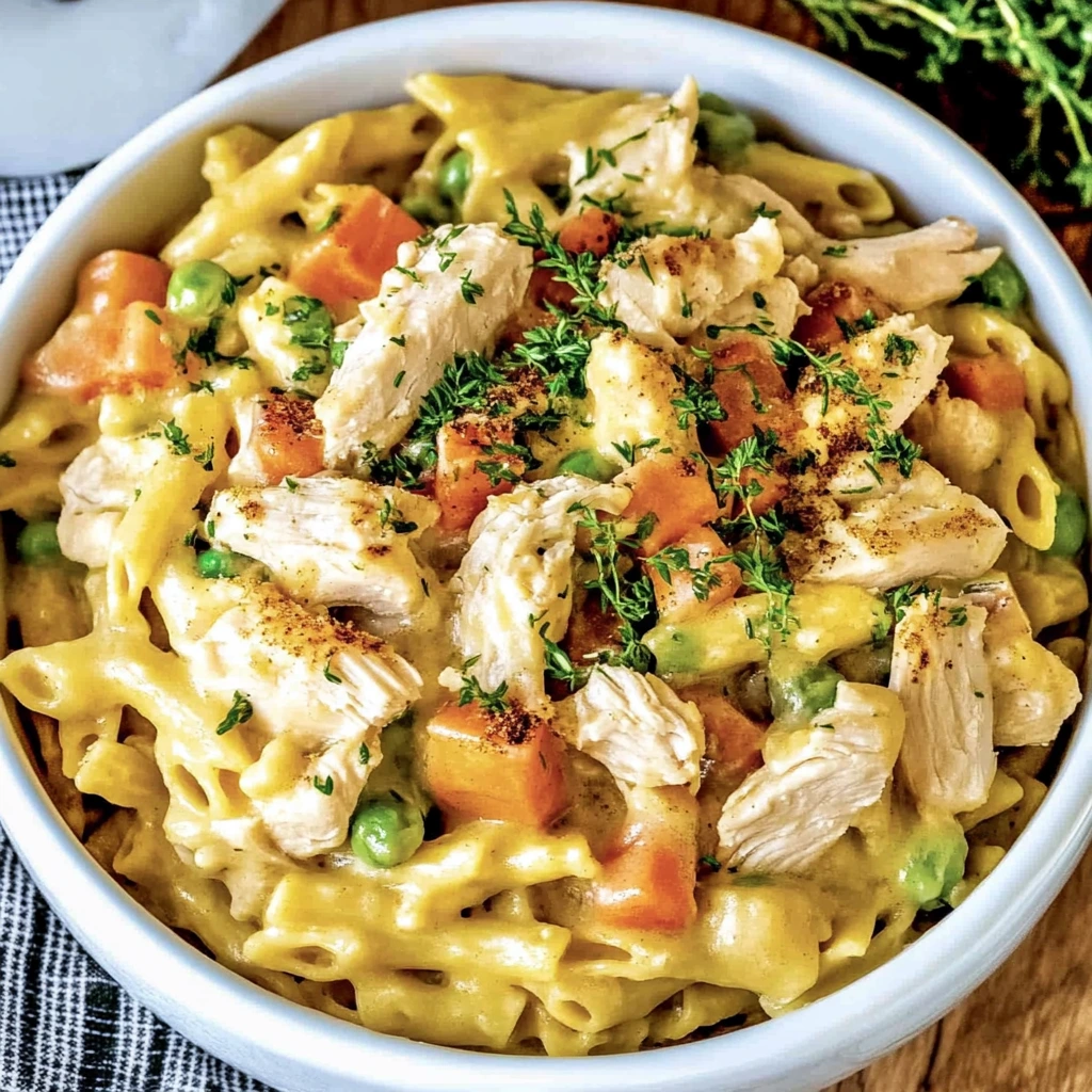 Quick Chicken Pot Pie Pasta (Ready in Minutes!)