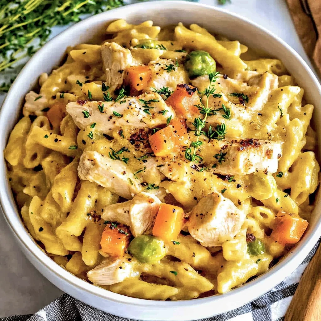 Creamy Chicken Pot Pie Pasta (So Good!)