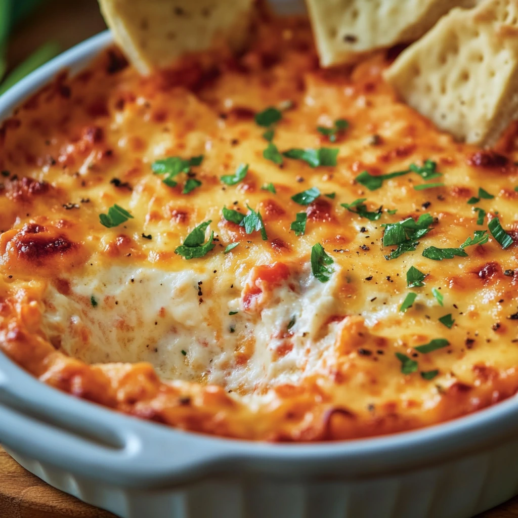 4 cheese hot roasted red pepper dip with cream cheese