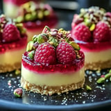 Pistachio & Raspberry Cheesecake Domes