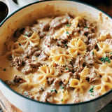 Creamy Ground Beef and Bowtie Pasta