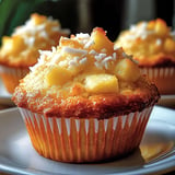 Coconut and Pineapple Cottage Cheese Muffins