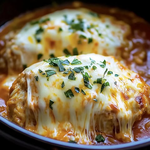 Slow Cooker Cheesy Mozzarella Chicken