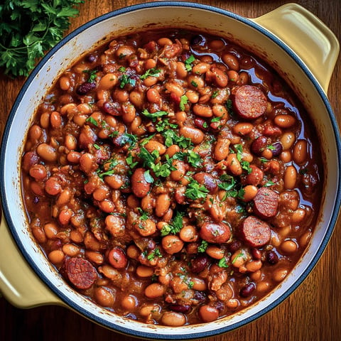 Kielbasa Cowboy Beans