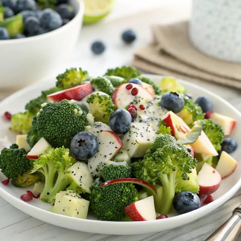 Skinny Broccoli Salad with a Poppy Seed Dressing